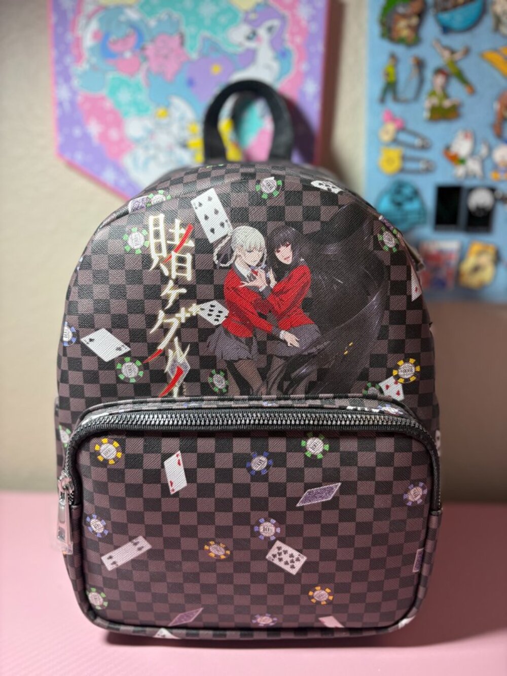Hot Topic Kakegurui Yumeko & Kirari Checkered Mini Backpack